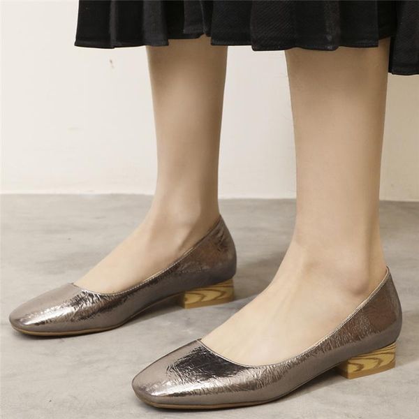 

dress shoes suede leather short heels shoe elegant fashion women casual women's slip-on large size silver gold office, Black