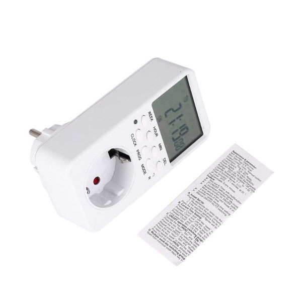 

timers mini digital lcd 230v 16a timer switch socket outlet plug-in time countdown energy saving programmable electronic controller