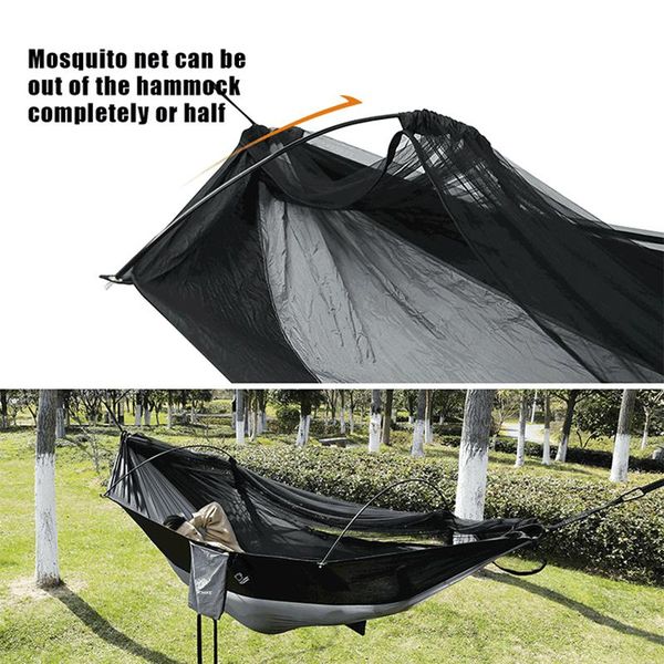 

camp furniture portable hammock stable outdoor swing breathable foldable high density net bed for picnic camping traveling