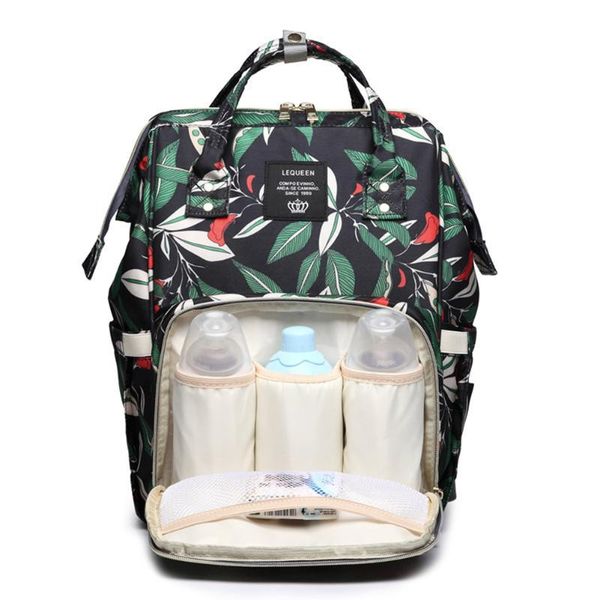

diaper bags pu waterproof printing fashionable mommy bag large capacity nursing handbag portable baby care outdoor outing backpack