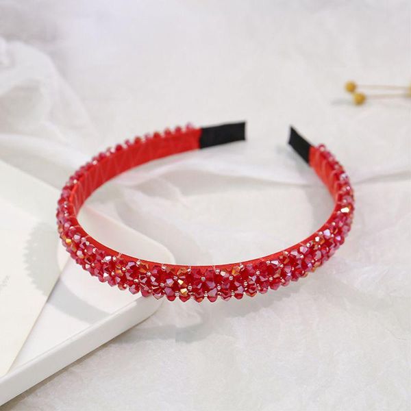 

ladies luxury jewelry party hair hoop shimmer rhinestone winding beaded headband accessories