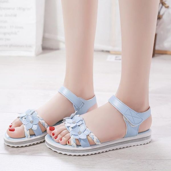

sandals 2021 summer cute flower shoes woman girls flat beach sandalias ladies sandalia feminina, Black