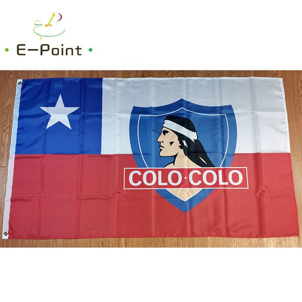 CLUB Social Y Deportivo Colo-Colo Şili Bayrağı Asılı Dekorasyon 3ft * 5ft (150 cm * 90 cm) Ev Bahçe Bayrakları Festival