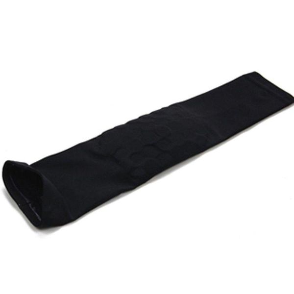 

sports gloves hobbylane breathable quick dry uv protection running arm sleeves basketball elbow pad fitness armguards sport cycling warmers, Black