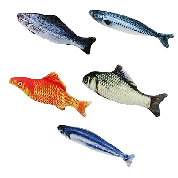 

cat toys catnip fish toy funny pillow grass simulation plush send
