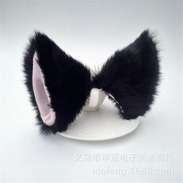 

brl cartoon plush cat ear barrettes hairpin cat girl cute girl royal sister lori clips dance cosplay cartoon dance fox ear hairpin, Golden;silver