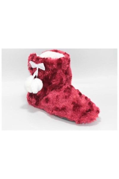 

slippers burgundy pompom home boats, Black