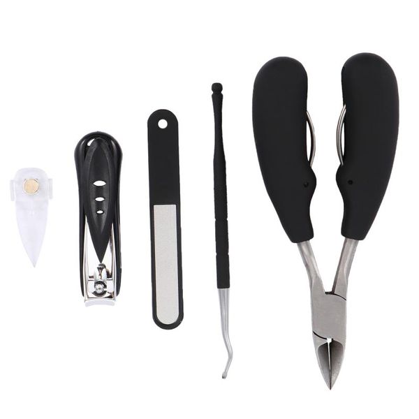 

nail art kits 1 set/5pcs clippers trimmer set cutters pedicure tools (black)