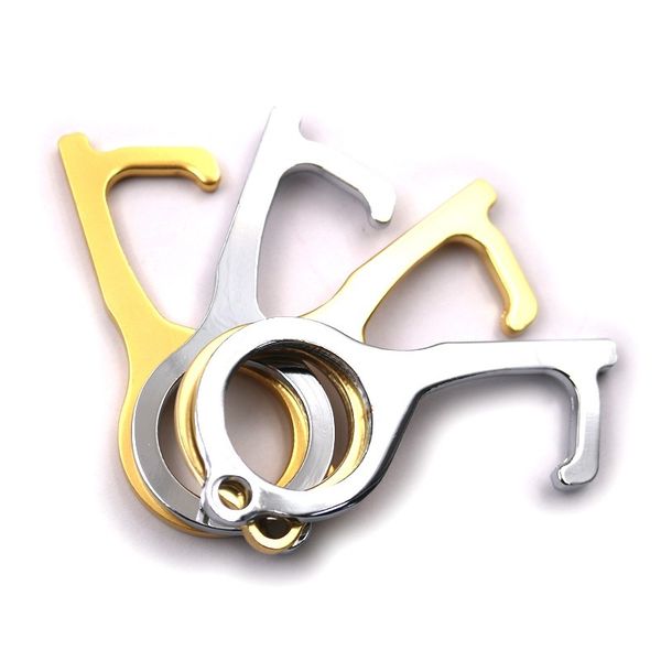 

factory making metal anti-contact door keychain bottle opener