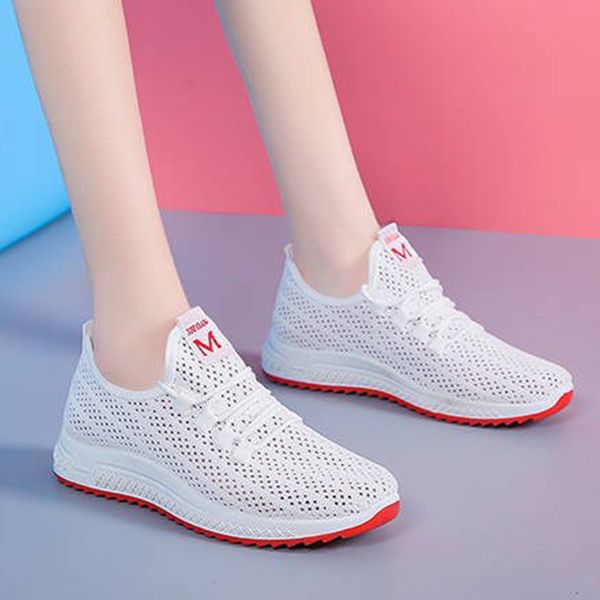 

women mesh white sneakers summer vulcanized running shoe for female breathable sport shoes womens athletic footwear 2021