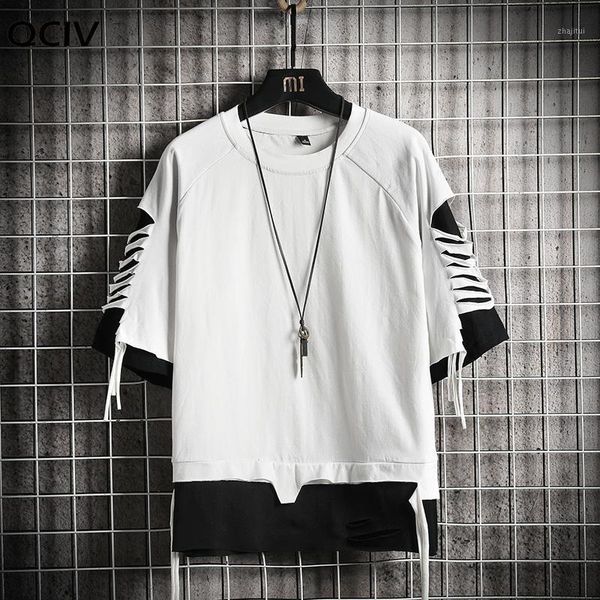 

summer products round neck sports t-shirt men's japanese clothing street fashion breathable men hoodies & sweatshirts, Black