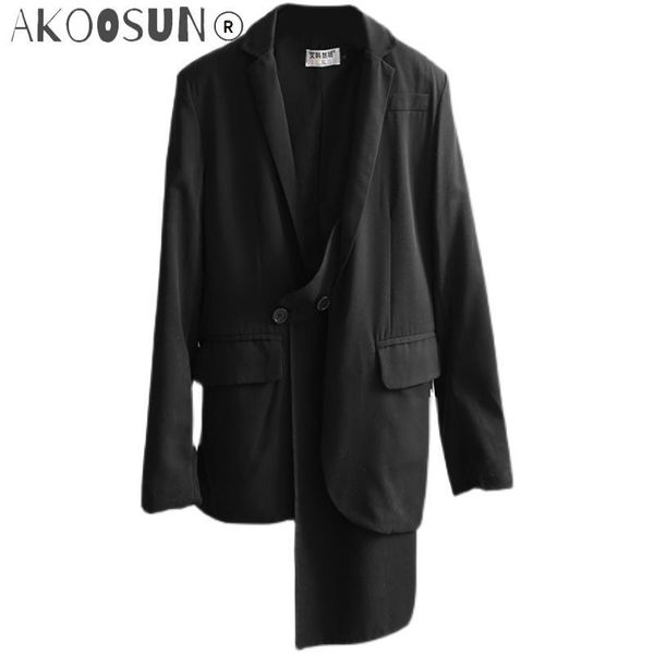 

men's suits & blazers mens suit coats jacket vintage personality irregular loose small european and american simple design large size c, White;black