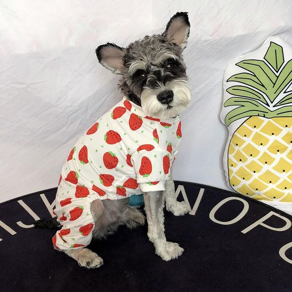 

dog apparel 100% cotton pajamas for dogs print pattern jumpsuit pet small shih tzu pomeranian puppy costume