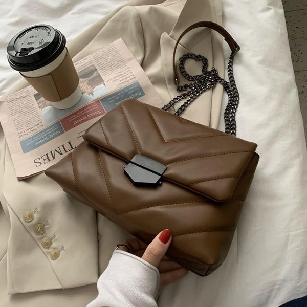 

evening bags vintage classic black design small women's shoulder 2021 pu leather chain crossbody handbags and purses