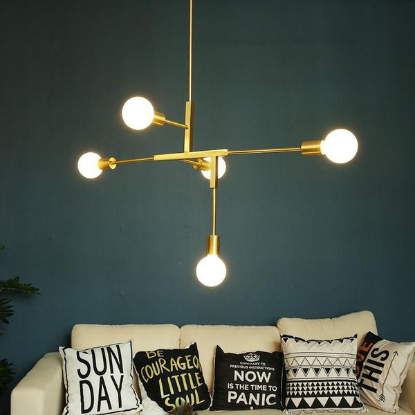 

pendant lamps vintage loft retro sputnik chandelier kitchen bar dining room bedroom decor iron pipe lamp rose gold lights