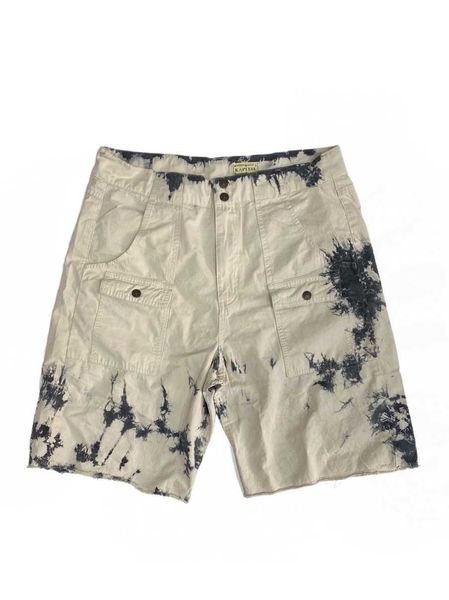 

men's shorts special price / kapital tie dyeing contrast color washed work clothes shorts straight casual capris versatile fashion, White;black
