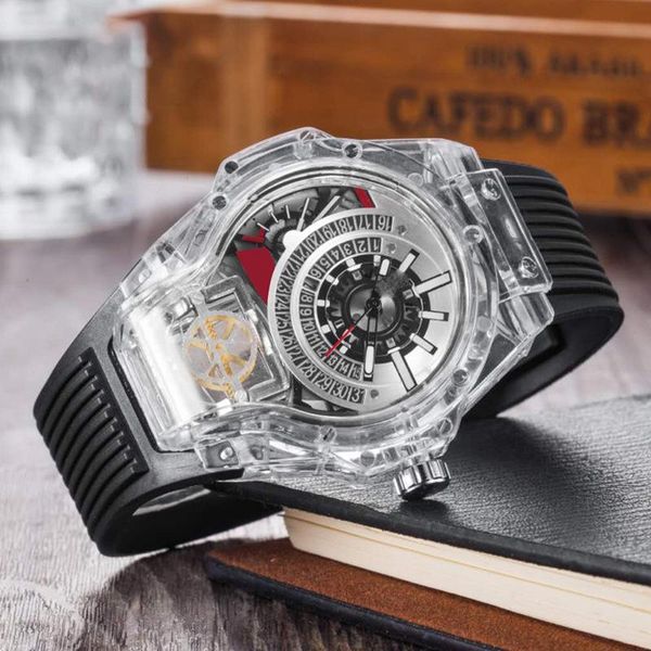 

wristwatches men's fashion individuality luxury quartz watch classic rubber strap as a gift, Slivery;brown