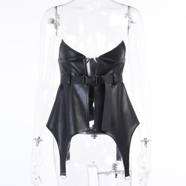 

women high waist corset belt wet look pu leather black underboob bustier shapewear famme trainer girdling belts bustiers & corsets, Black;white