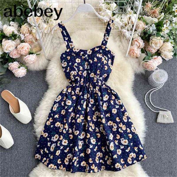 

beach style vestidos print floral mini dresses women high waist sleeveless summer dress holiday 16662 210512, Black;gray