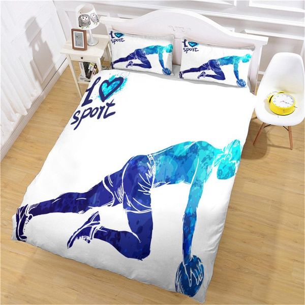 

bedding sets i love sports athlete set king  double full twin single size bed linen