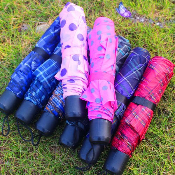 

sunshade couple lattice umbrella three fold mini portable short handle folding