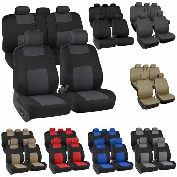 

auto seat covers for car truck suv van - universal protectors polyester 12 color