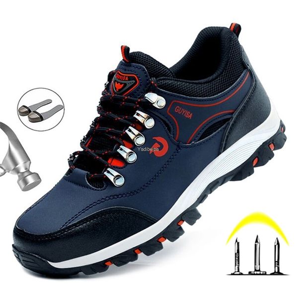 

work safety boots men steel toe shoes indestructible puncture-proof 's 210923, Black