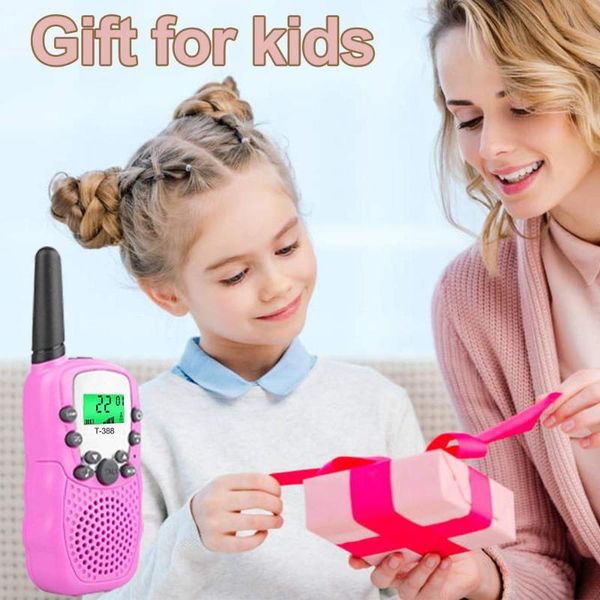 

walkie talkie t318 2pcs kids talkies adjustable volume built-in with 22 channels 3 miles wireless communication range