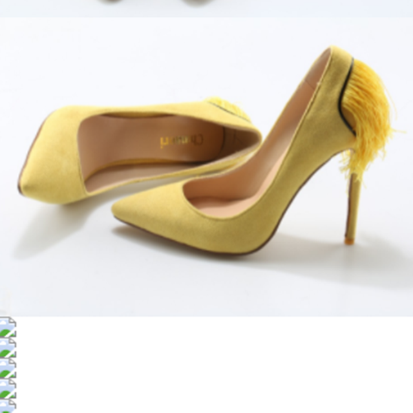 

dress shoes brand tassel fringe wome pumps thin high pointy heels suede ladies, Black
