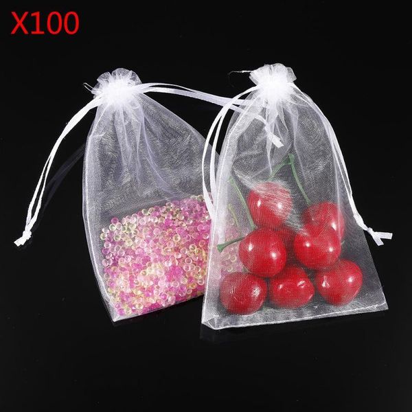 

gift wrap 100pcs wedding party favor wrapping candy bags jewelry pouch transparent drawstring festival package decoration supplies