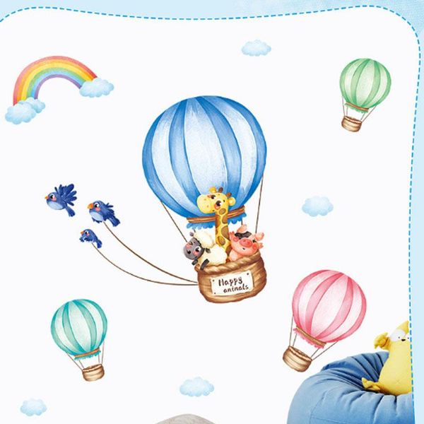 

wall stickers animal air balloon children's room decoration kindergarten classroom layout mural pvc removable