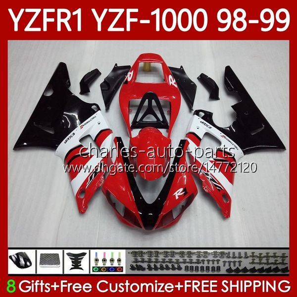 Тело мотоцикла для Yamaha YZF R 1 1000 CC YZF-R1 YZF-1000 98-01 Bodywork 82NO.26 YZF R1 YZFR1 98 99 00 01 1000CC YZF1000 1998 1999 2000 2001 Обсуждение OEM Factory Factory Red Blk
