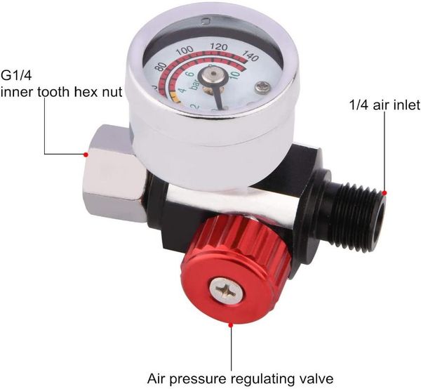 

professional spray guns gun regulator pressure gauge watch air adjustment tail