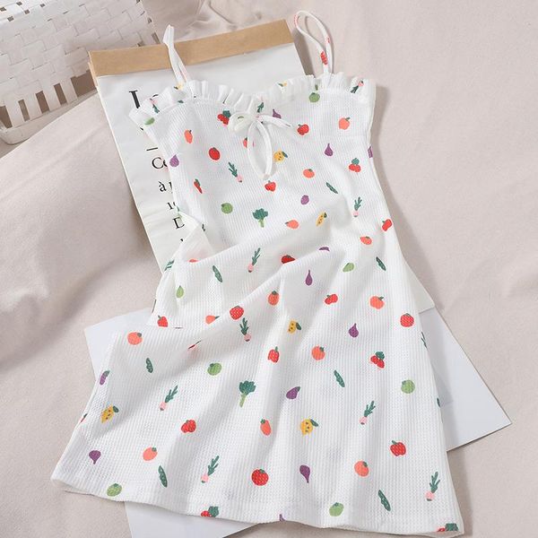 

party dresses heliar women fruit printed dress ladies holiday a-line casual slimming drawstring cute for one piece summer, White;black
