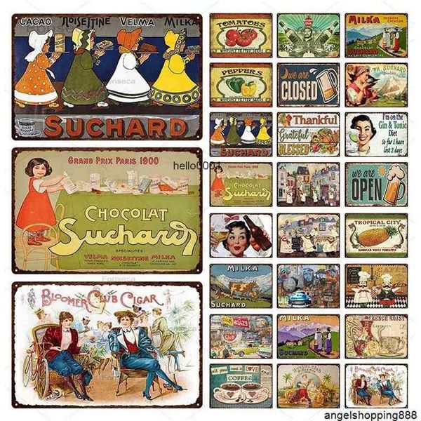 

coffee vegetable metal vintage plaque tin sign plate decor for kitchen home decoration wall art iron paintinga