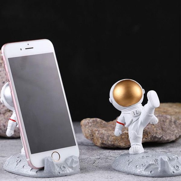 

cell phone mounts & holders universal resin holder deskastronaut figure statue ornaments mount bracket kids gift toys accessories