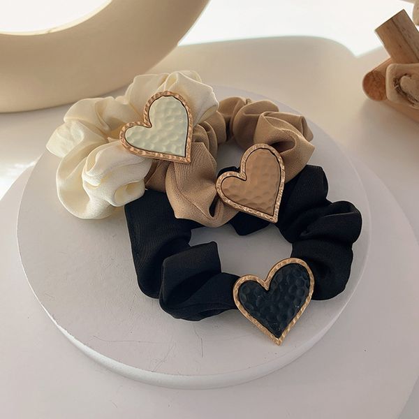 

retro temperament loving hair rings korean style women fashionable soft elastic hair bands elegant party hair scrunchies, Pink