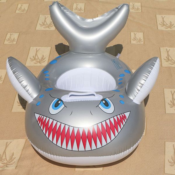 

swimming ring seat pvc children's swimming circle inflatable shark boat