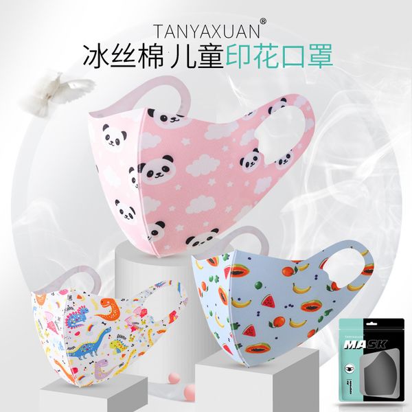 

cotton ear print children's ice star same breathable washable sunscreen summer dust mask