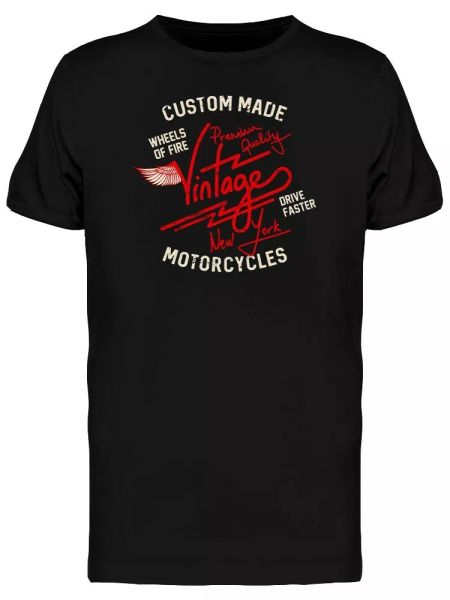 

Custom Made Motorcycles Graphic Men's Tee -Image by Shutterstock, White;black