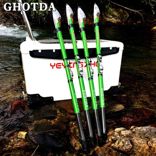 

high carbon 2.7m 3.6m 4.5m 5.4m 6.3m fishing rod spinning portable ultralight rock boat rods