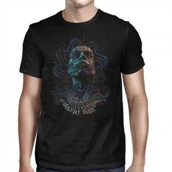 

men's t-shirts meshuggah violent sleep men t shirt, White;black