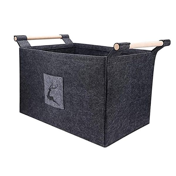 

storage baskets felt stalls spaper basket bags firewood heavy waterproof waxed bag home