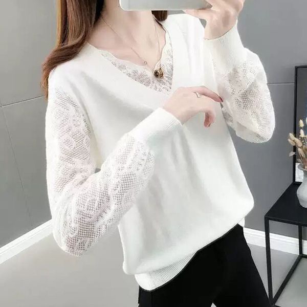 

women's sweaters female summer sweater long sleeve to neck pull jumpers nice casual hollow out thin femme 6lys, White;black