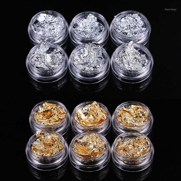 

12pcs gold/silver aluminum sticker on nails nail stickers foil art diy manicure gel polish decoration tools1, Black