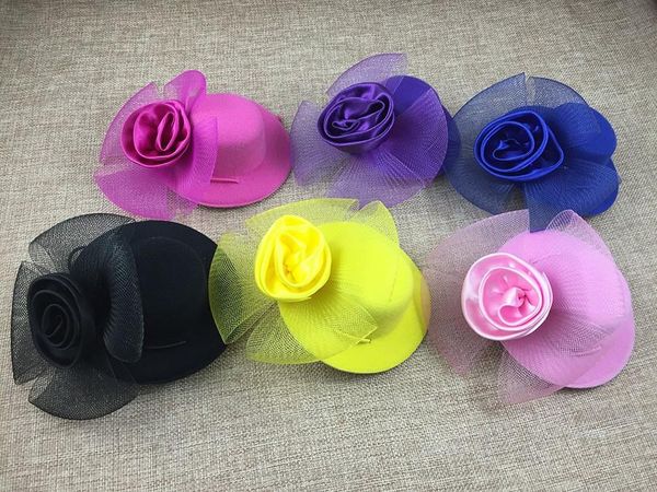 

dog apparel 72pcs/lot 6 colors pet hat sun fashion headdress caps