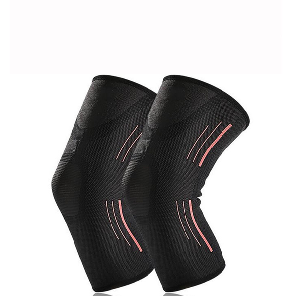 

huanwei compression support of leg protector sleeve for breathable running fitness knee bandage elbow & pads, Black;gray