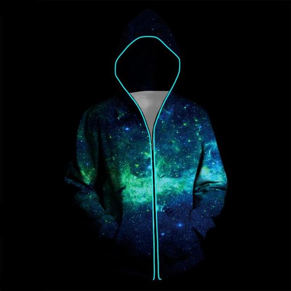 

women's hoodies & sweatshirts donsignet women star digital print zipper poelectric long sleeve with switch loose autumn coat, Black
