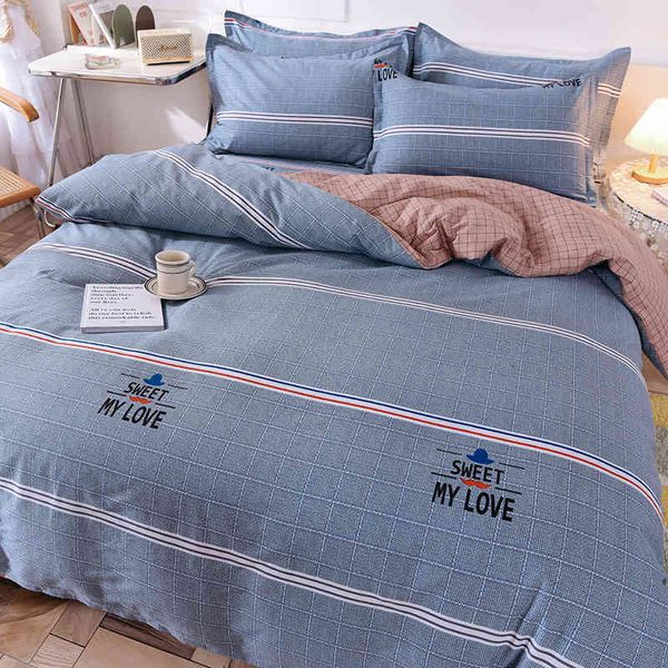 

cotton fitted sheet, fashionable simple bedding, 4-piece home printing bedspread for single and double
