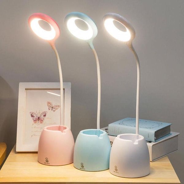 

table lamps desk lamp led switch 3 modes eye protection light dimmer usb rechargeable